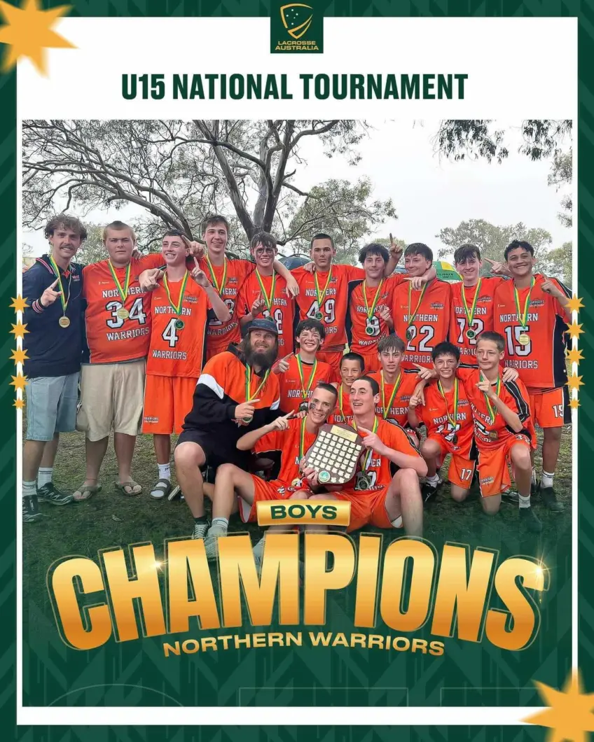 Northern Warriors 2025 Champions U15 Nationals